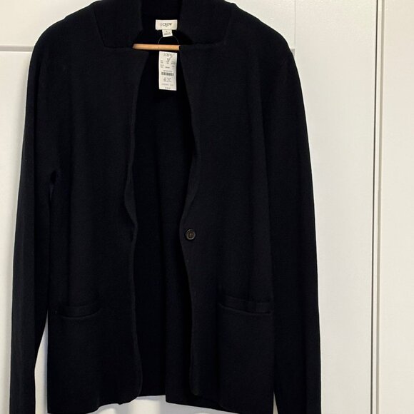 J.Crew School Boy Sweater Blazer - Black - Picture 3 of 6